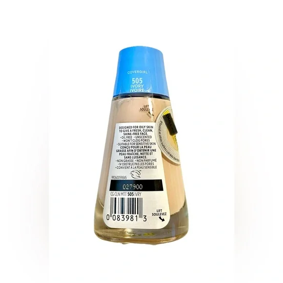 *NEW* CoverGirl Clean Matte Liquid Foundation - Ivory #505 - 1 FL OZ - Sealed - Picture 3 of 6